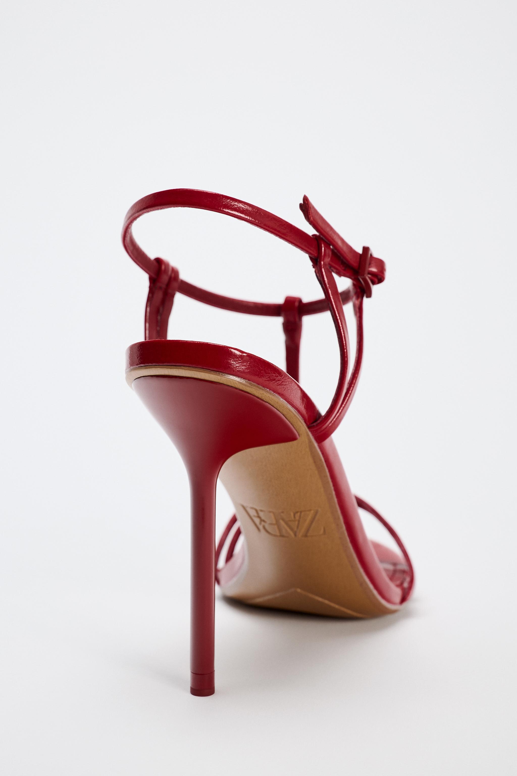 HIGH HEELED STRAP SANDALS Product Image