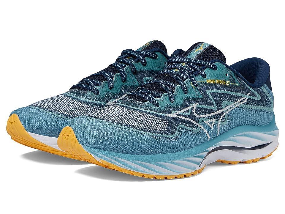 Mizuno Wave Rider 27 SSW (Adriatic /Snow White) Men's Shoes Product Image