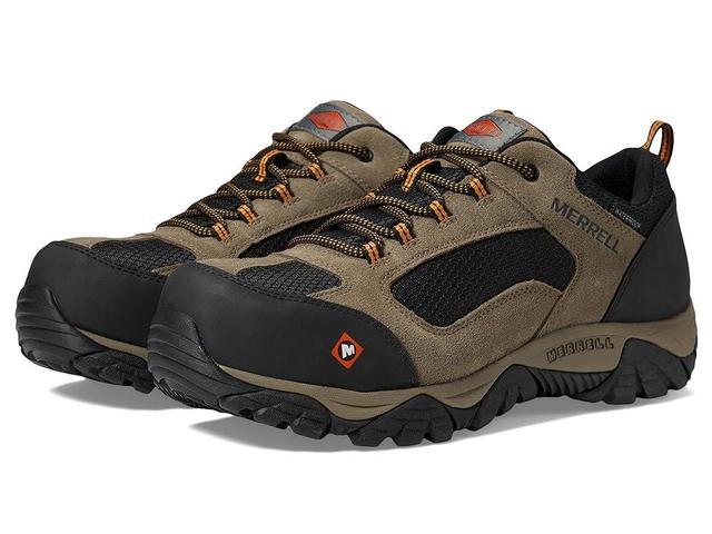 Merrell Work Moab Onset Waterproof Composite Toe (Walnut) Men's Shoes Product Image