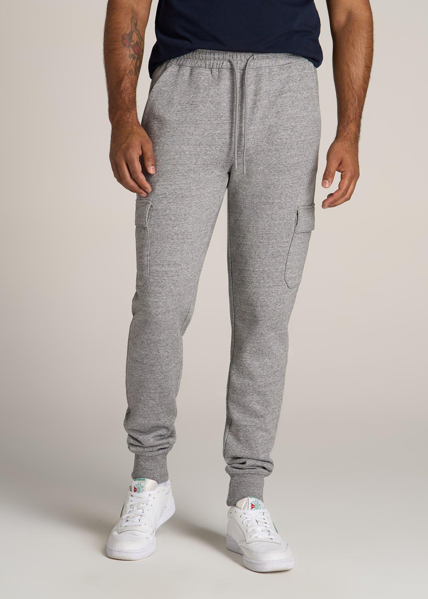 Wearever Fleece Cargo Jogger For Tall Men in Heather Grey Product Image