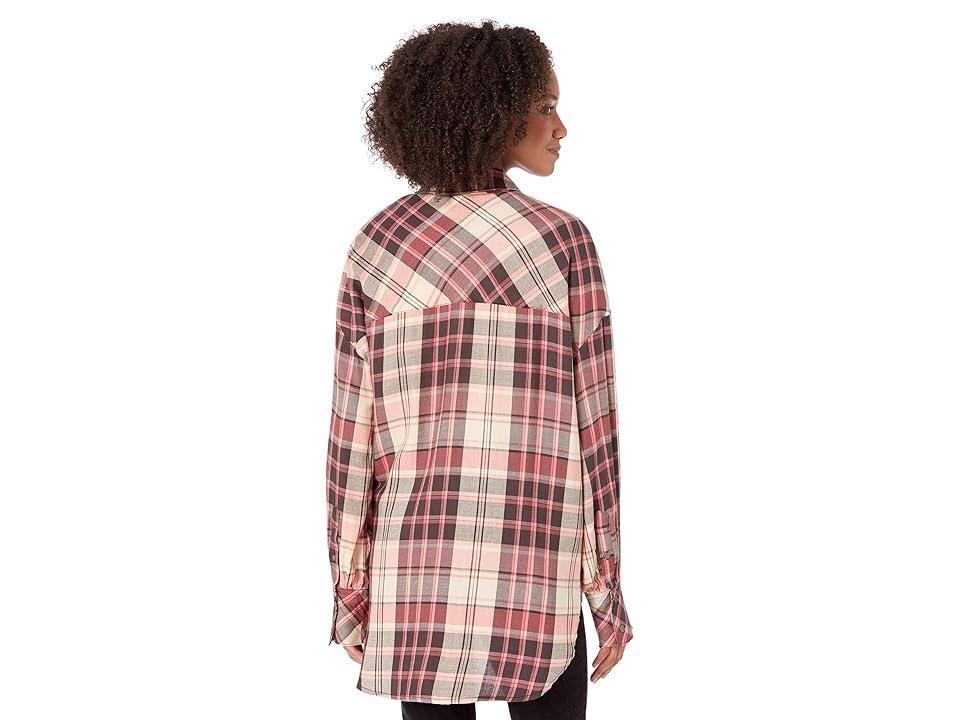 Sanctuary Dropped Shoulder Tunic (Harmony Plaid) Women's Clothing Product Image