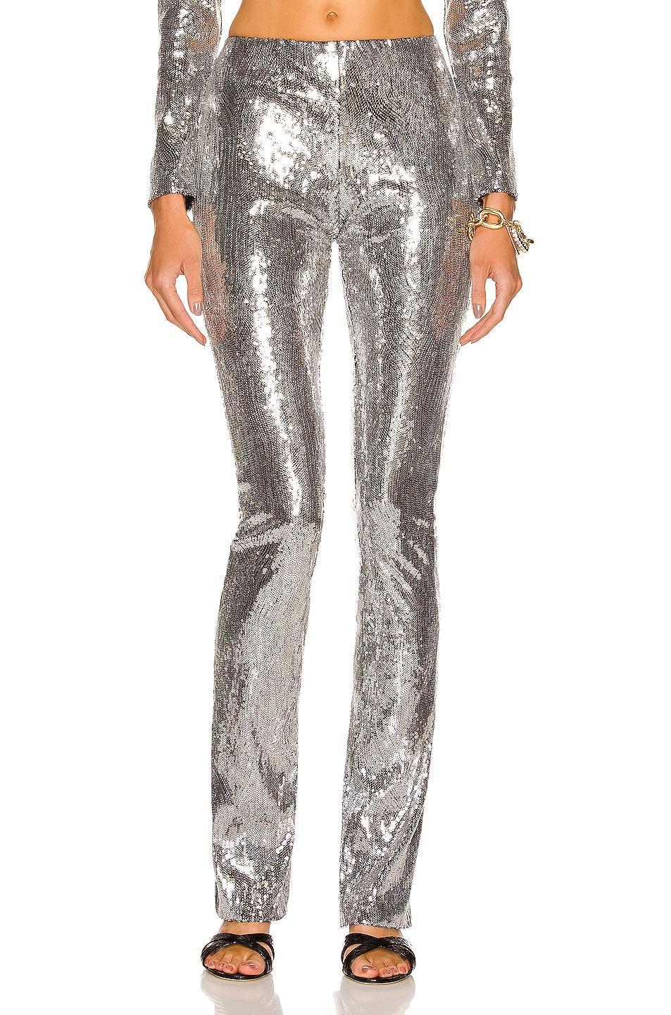 Daniele Carlotta Sequin Pant Metallic Silver. (also in ). Product Image