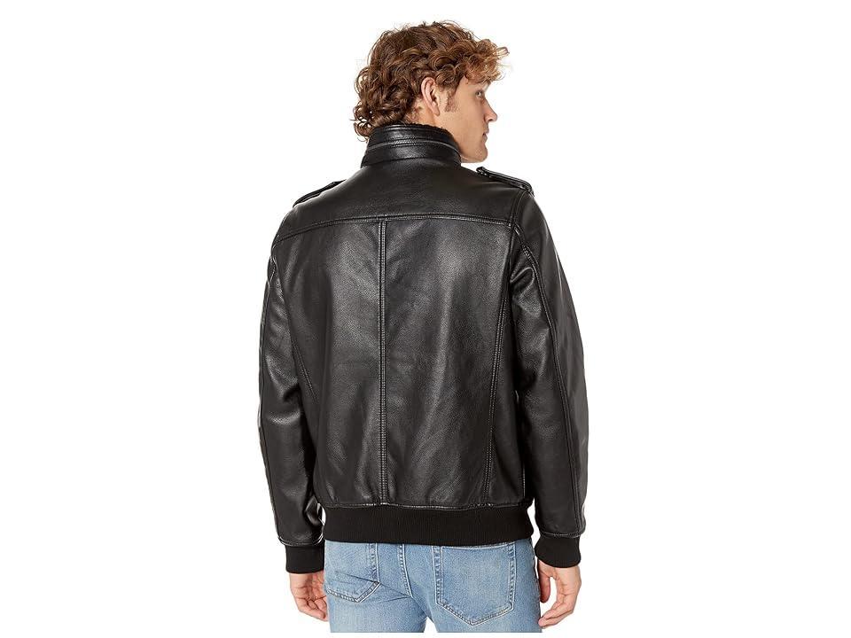 Levis Mens Sherpa Lined Faux Leather Aviator Bomber Product Image