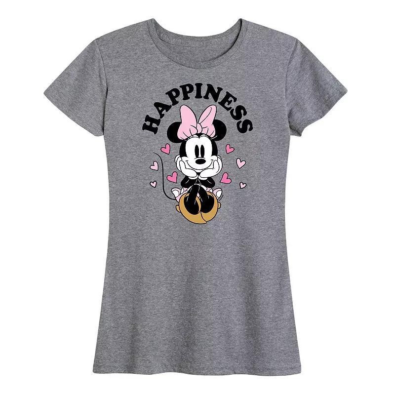 Disneys Minnie Mouse Womens Happiness Graphic Tee Product Image