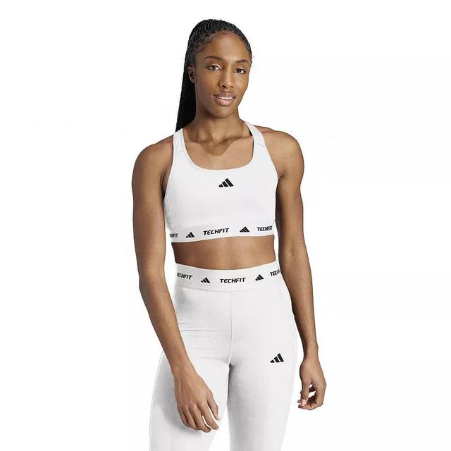 adidas Techfit Bra White M Womens Product Image