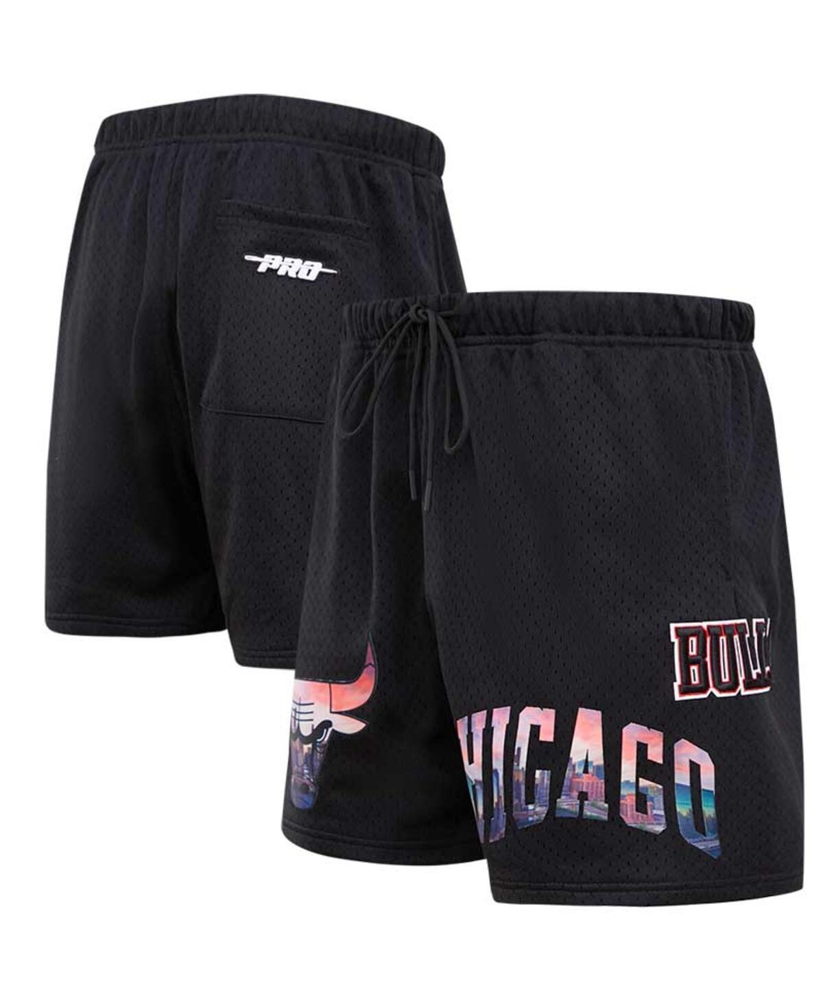 Mens Pro Standard Black Chicago Bulls City Scape Mesh Shorts Product Image