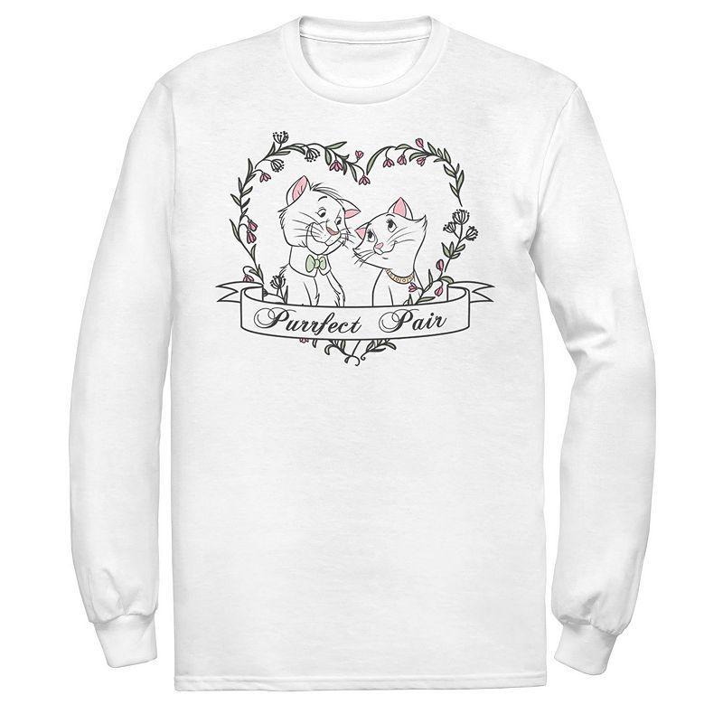 Fifth Sun Aristocats Purrfect Mens Long Sleeve Crew Neck T-shirt Product Image