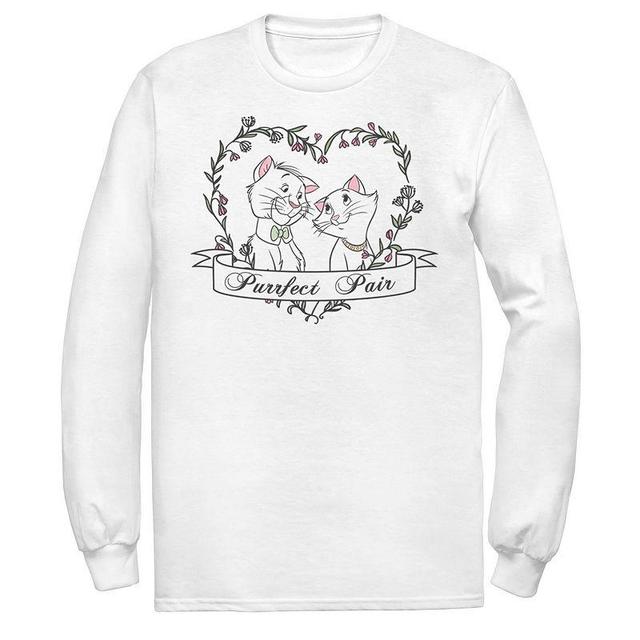 Fifth Sun Aristocats Purrfect Mens Long Sleeve Crew Neck T-shirt Product Image