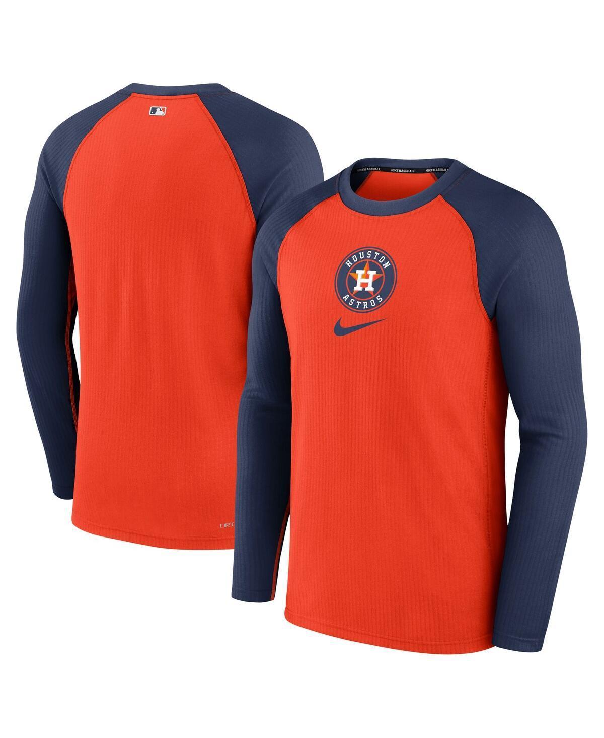 Mens Nike Orange/Royal New York Mets Game Authentic Collection Performance Raglan Long Sleeve T-Shirt Product Image