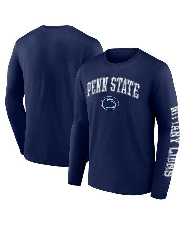 Mens Fanatics Heather Charcoal Penn State Nittany Lions Distressed Arch Over Logo Long Sleeve T-shirt Product Image