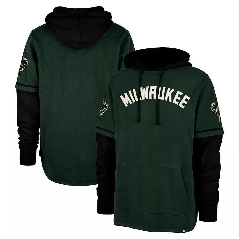 Mens 47 Hunter Green Milwaukee Bucks Trifecta Shortstop Pullover Hoodie Product Image