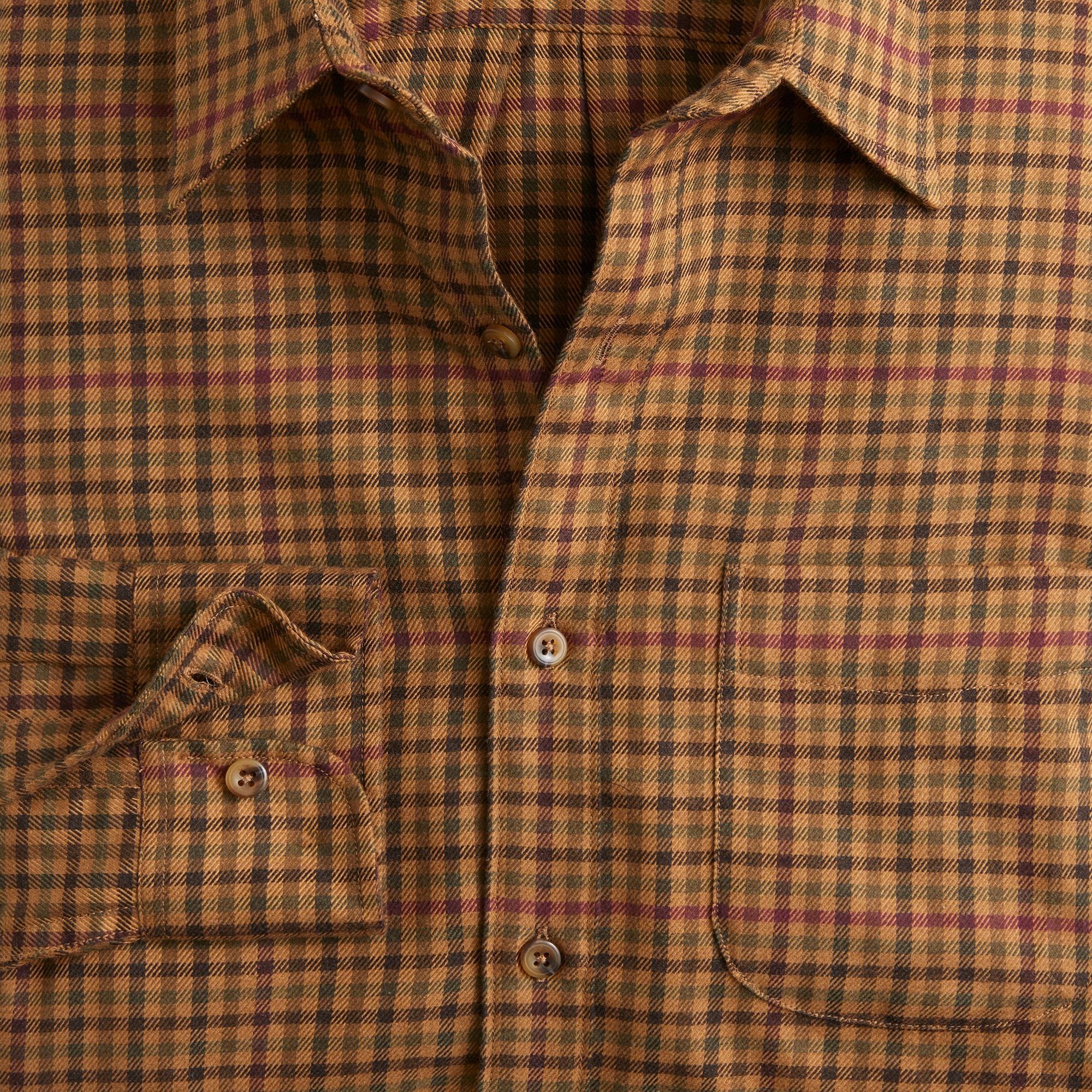 Cotton-cashmere blend shirt in check Product Image