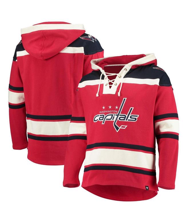 Mens 47 Brand Red Washington Capitals Superior Lacer Pullover Hoodie Product Image