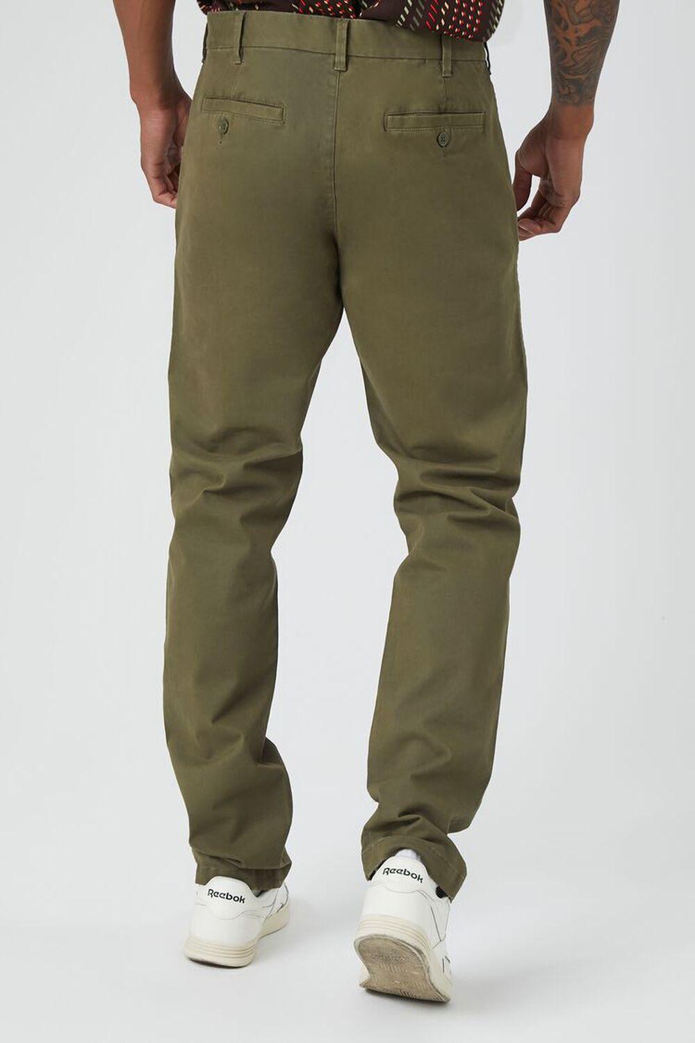 Twill Mid-Rise Slim-Fit Pants | Forever 21 Product Image