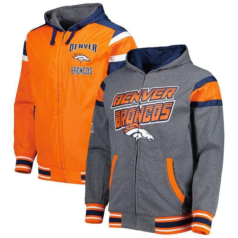 Mens G-iii Sports by Carl Banks Orange Denver Broncos Extreme Full Back Reversible Hoodie Full-Zip Jacket - Orange Product Image