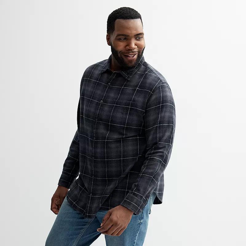 Big & Tall Sonoma Goods For Life Long Sleeve Flannel Shirt, Mens Product Image