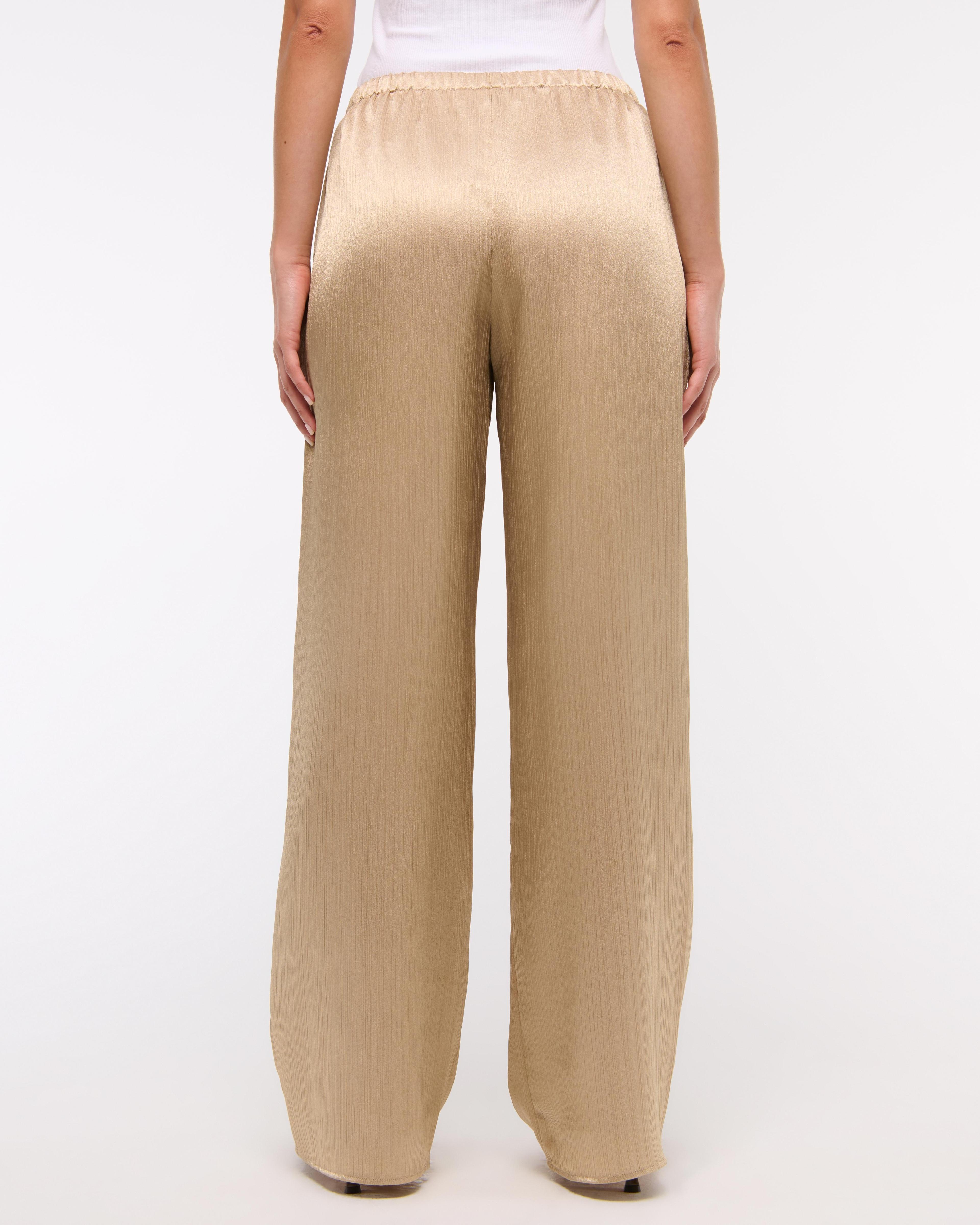 Textured Satin Pull-On Pant Product Image