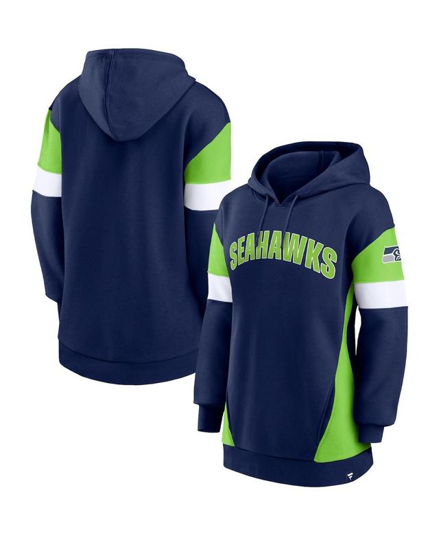 Womens Fanatics College Navy Seattle Seahawks Lock It Down Pullover Hoodie - Navy Product Image