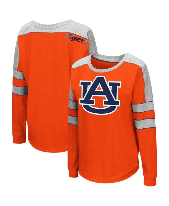 Womens Colosseum Orange Auburn Tigers Trey Dolman Long Sleeve T-shirt Product Image