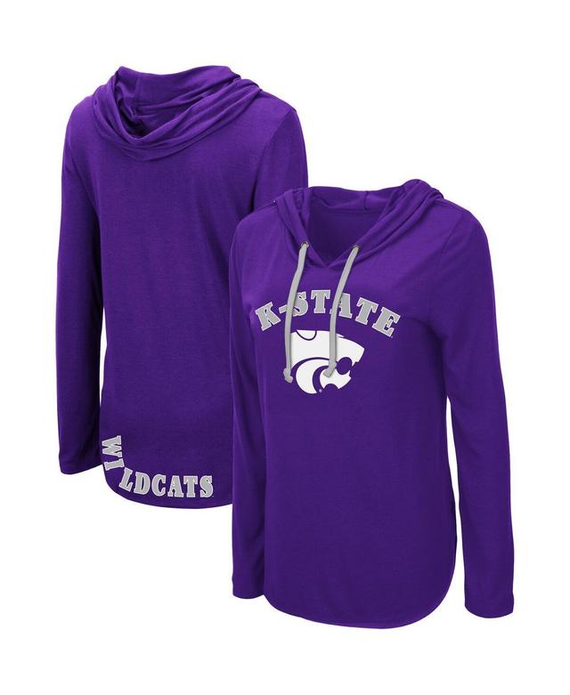 Womens Colosseum Purple Kansas State Wildcats My Lover Lightweight Hooded Long Sleeve T-shirt Product Image