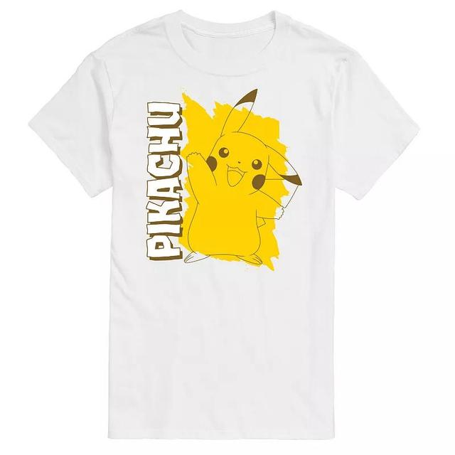 Big & Tall Pokemon Pikachu Waving Drawn Graphic Tee, Mens Product Image