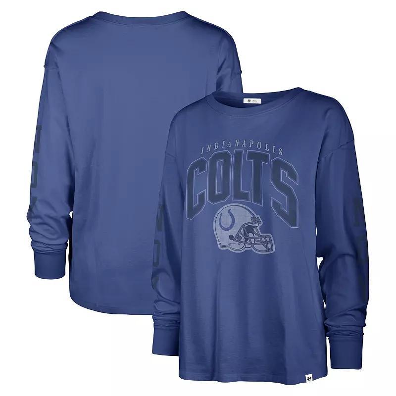 Womens 47 Brand Royal Distressed Indianapolis Colts Tom Cat Long Sleeve T-shirt Product Image