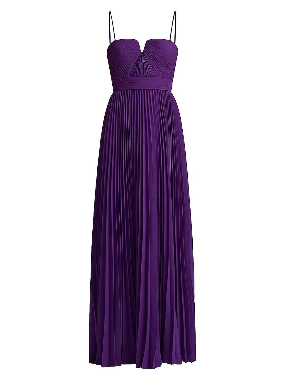 Womens Pleated A-Line Gown Product Image