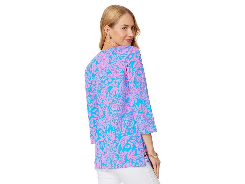 Lilly Pulitzer UPF 50+ Karina Tunic (Aura Leaf An Impression) Women's Clothing Product Image