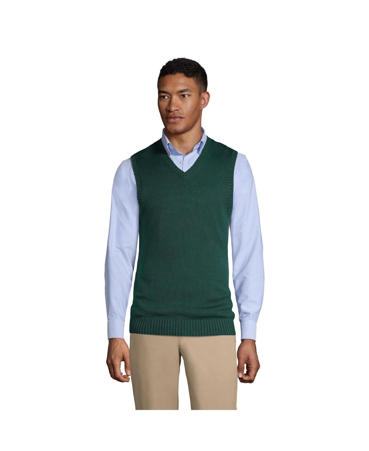 Lands End Mens School Uniform Cotton Modal Sweater Vest Product Image