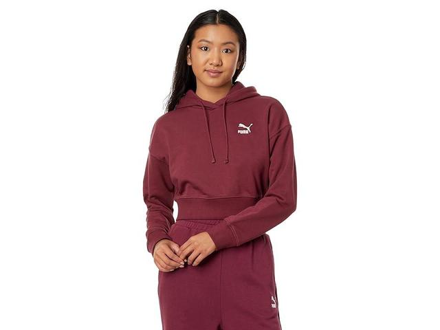 PUMA Classics Cropped Hoodie (Dark Jasper) Women's Sweatshirt Product Image