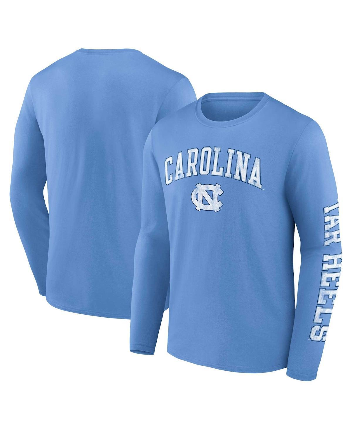 Mens Fanatics Carolina Blue North Carolina Tar Heels Distressed Arch Over Logo Long Sleeve T-shirt Product Image