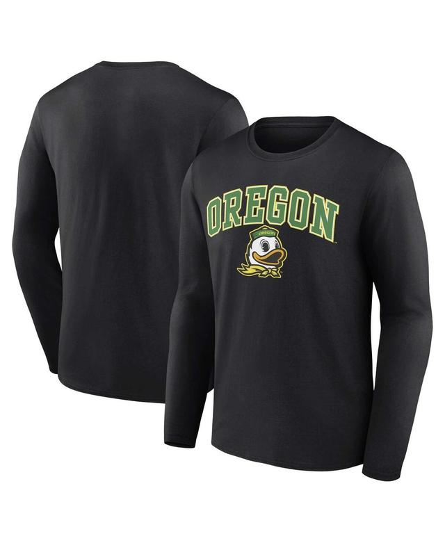 Mens Fanatics Black Oregon Ducks Campus Long Sleeve T-shirt Product Image