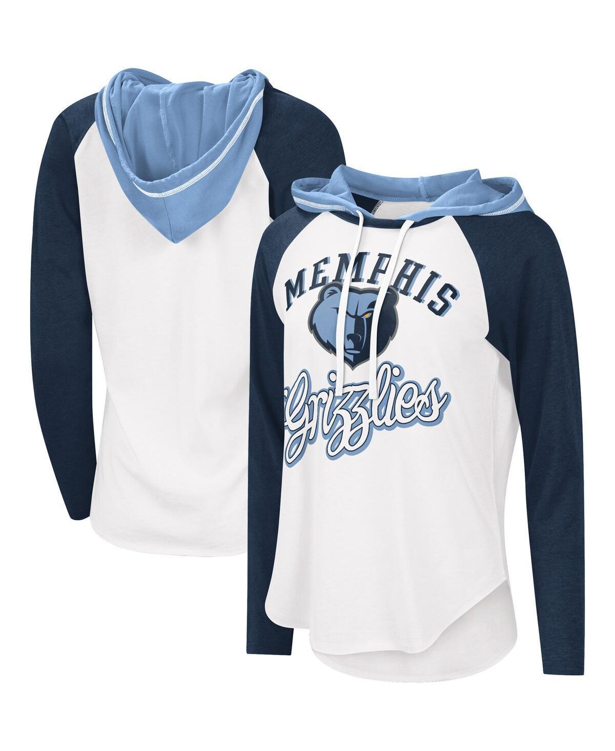 Womens G-III 4Her by Carl Banks White Dallas Mavericks MVP Raglan Hoodie Long Sleeve T-Shirt Product Image