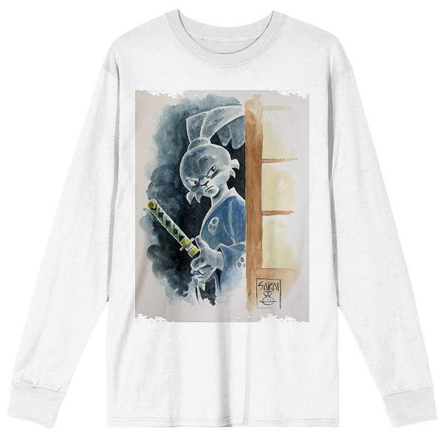 Mens Usagi Yojimbo Watercolor Long Sleeve Graphic Tee Product Image