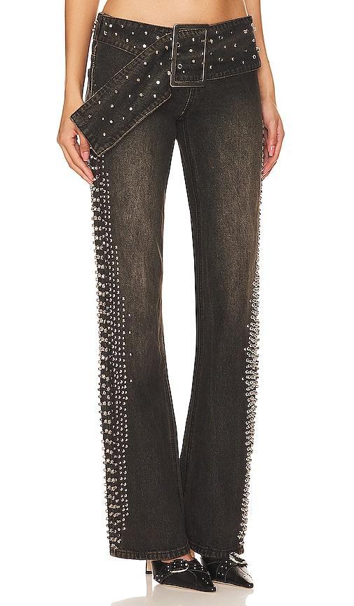 Studded Low Rise Jeans Product Image