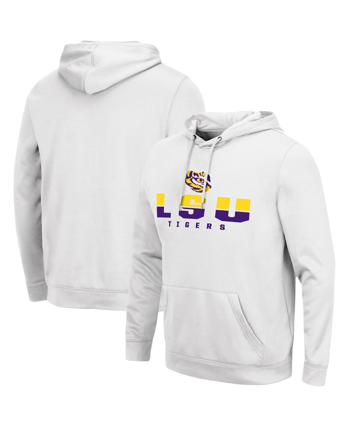 Mens White Lsu Tigers Lantern Pullover Hoodie Product Image