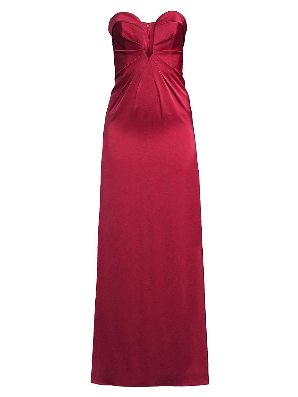 Womens Satin Strapless Gown Product Image