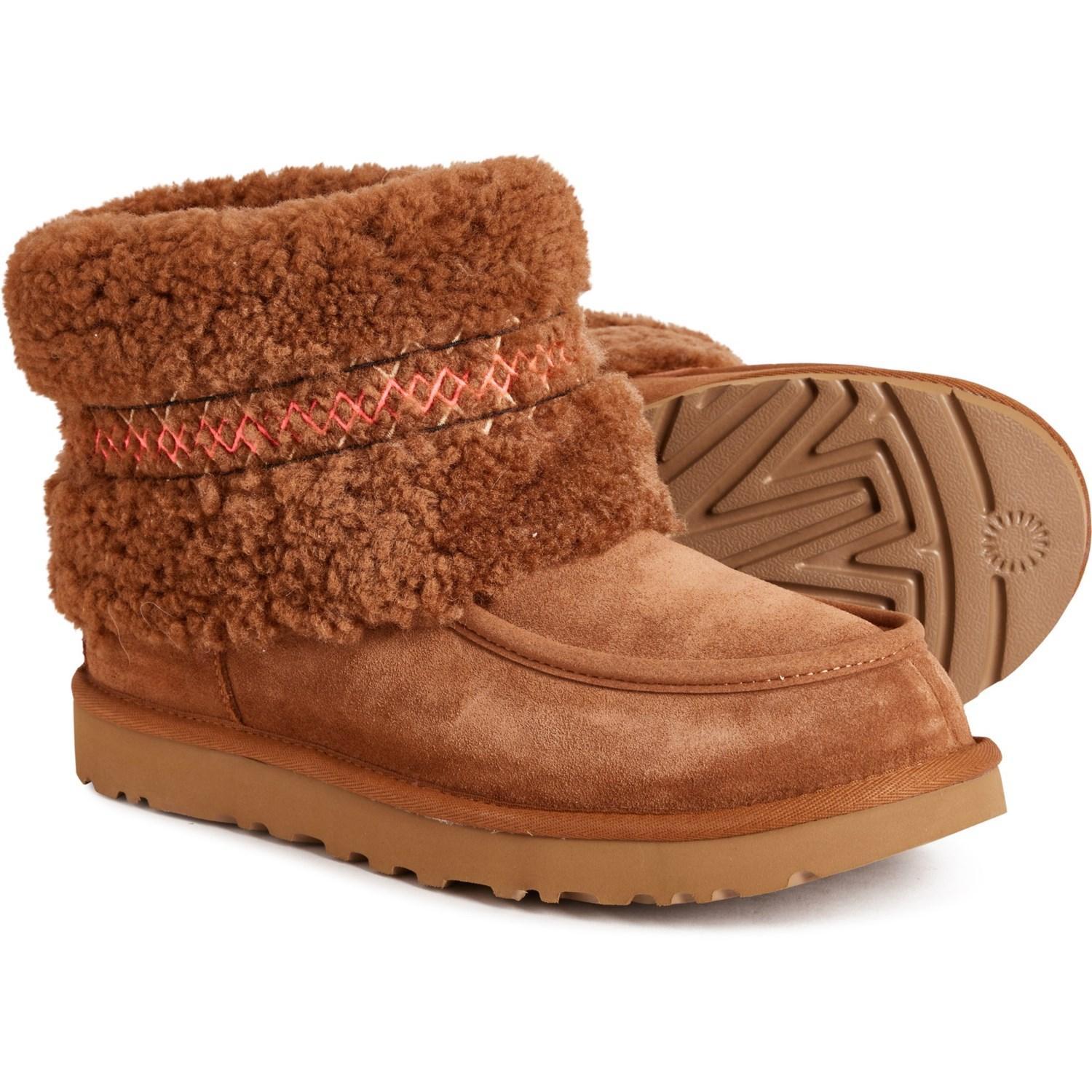 UGG® Australia Mini UGGBraid Boots - Suede (For Women) Product Image