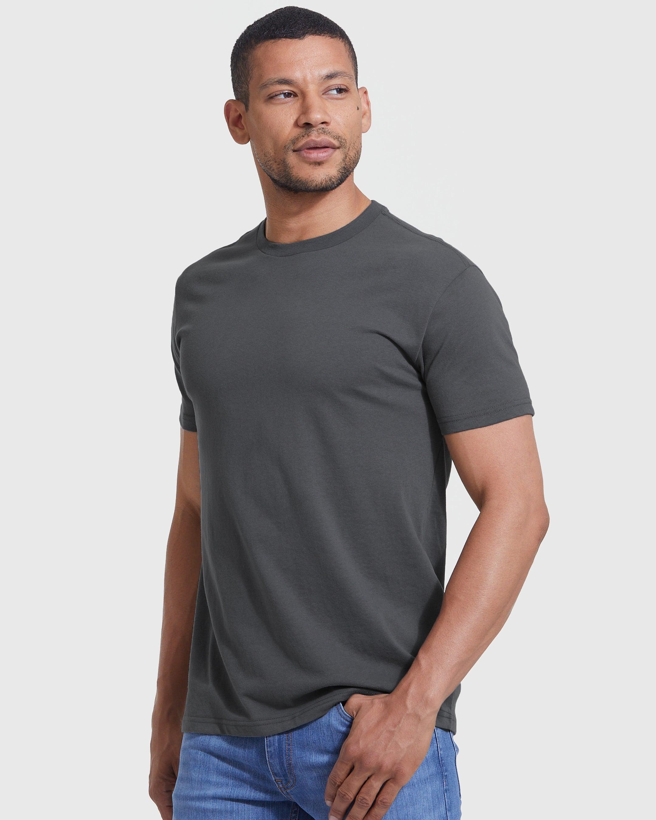 True Classic Men's Gray Tones Classic Short Sleeve Crew Neck T-Shirt 3-Pack Male Product Image