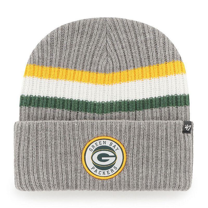 Mens 47 Gray Green Bay Packers Highline Cuffed Knit Hat Product Image