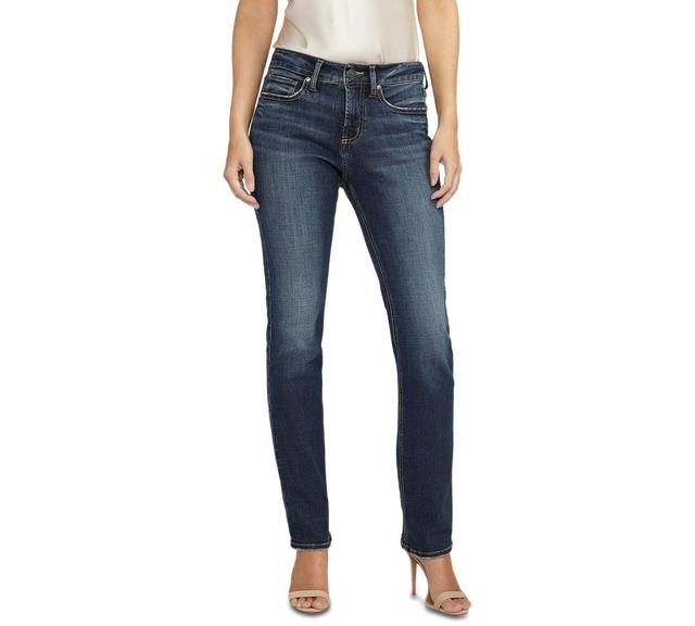 Silver Jeans Co. Womens Suki Curvy-Fit Straight-Leg Jeans Product Image