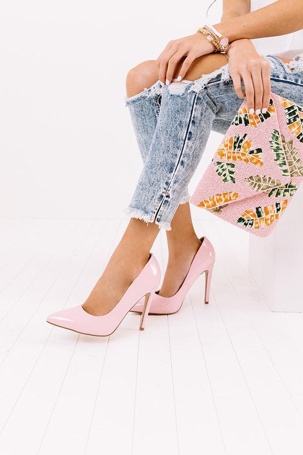 The Galilea Patent Heel In Pink Product Image