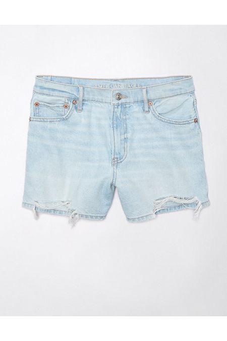 AE Strigid Super High-Waisted Relaxed Ripped Denim Short Women's Product Image