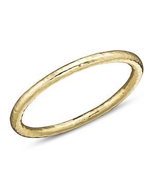 Womens Classico Super Thick 18K Yellow Gold Hammered Bangle Bracelet Product Image