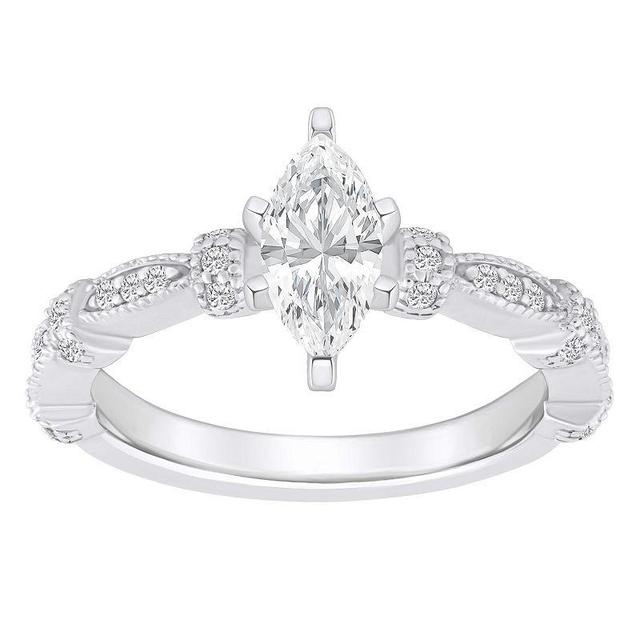 Alyson Layne 14k Gold 1/2 Carat T.W. Diamond Marquise Engagement Ring, Womens White Gold Product Image