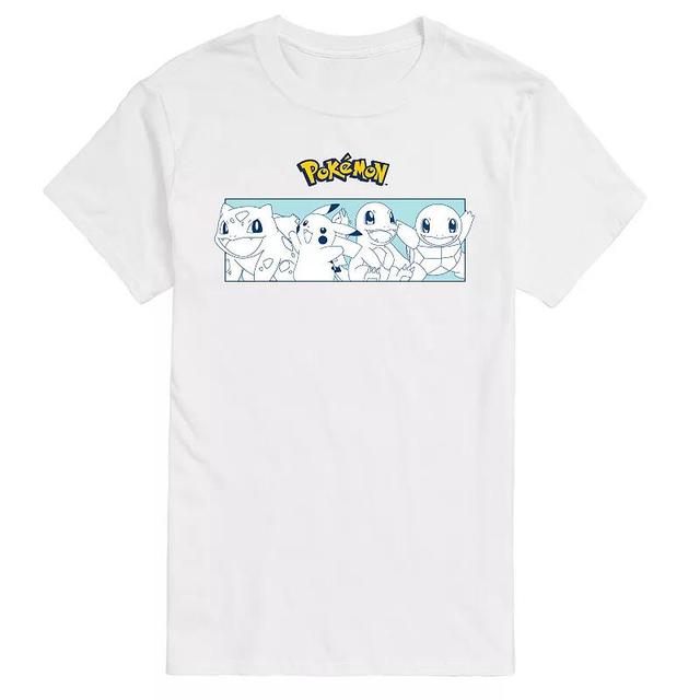 Big & Tall Pokemon Classic Starters Portrait Graphic Tee, Mens Product Image