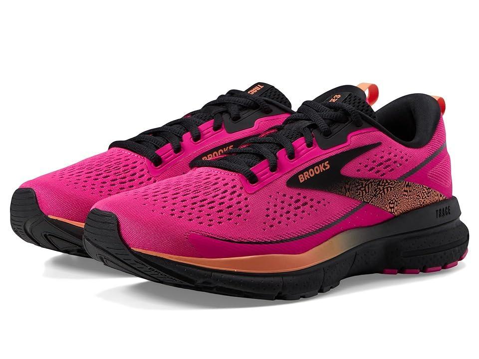 Brooks Trace 3 Glo/Black/Orange) Women's Shoes Product Image