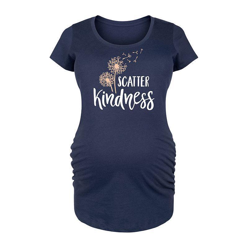 Maternity Scatter Kindness Graphic Tee, Womens Blue Product Image