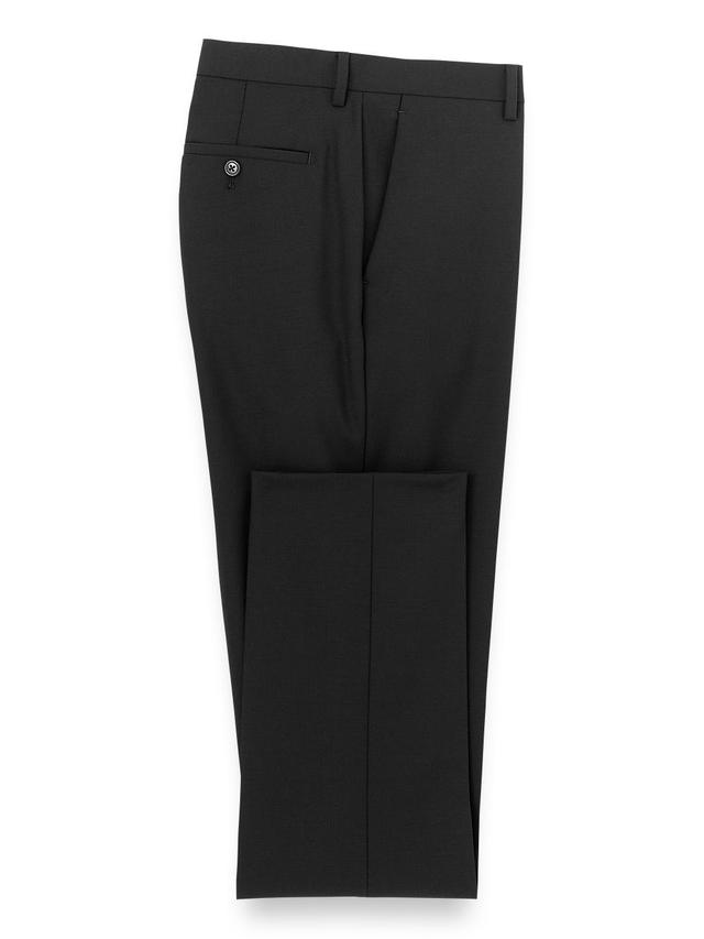 Wool Stretch Bengaline Flat Front Suit Pants Product Image