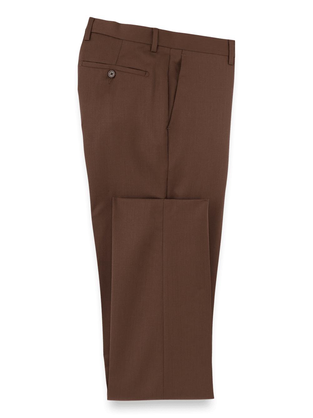 Wool Gabardine Pants - Brown product image